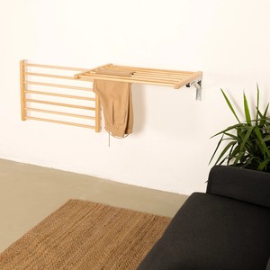 Porte-manteau mural en bois en forme de X, pliable, à un seul niveau, multi-usages pour cuisine et salle de bain, directement de l'usine - Product Image 4