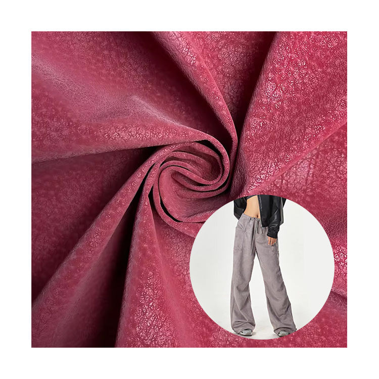 Factory Wholesale Fabrics Suppliers Waterproof PU Leather Elephant Bonded  Suede Fabric Plain Pattern for Sofa Seat Covers