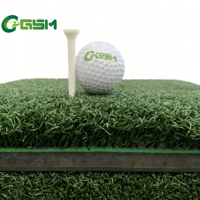 Tapis de golf GSM Training Tee Box 150cm*150cm en PE, gazon synthétique 40mm, coussin en mousse EVA 10mm, garantie 2 ans, pour practice de golf
