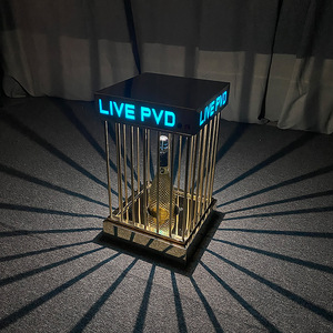 ชั้นวางไวน์ LED รูปทรงสี่เหลี่ยมแบบเคลือบทองคำ ใช้แบตเตอรี่ เหมาะสำหรับตกแต่งบาร์ปาร์ตี้ - Product Image 4