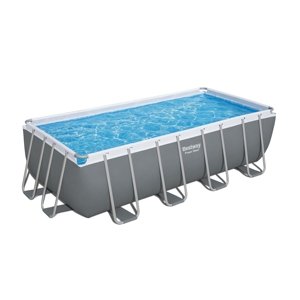 Bestway điện 56670 thép 4.88 m x 2.44 m x 1.22 m chất lượng cao gia đình ngoài trời hình chữ nhật khung thép trên mặt đất hồ bơi - Product Image 1