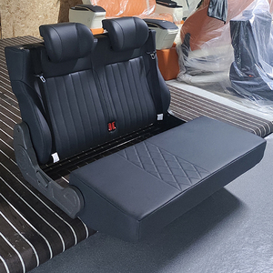 مقعد أريكة قابل للطي مزدوج لتعديل المركبات الترفيهية الصغيرة، مصنوع من الجلد الصناعي الفاخر المقاوم للماء - Product Image 3