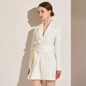 En la primavera de 2020 de moda cuello en V Slim abrigo chaqueta de señoras vestido de traje Blazer <span class=keywords><strong>a</strong></span> medida vestido de - Product Image 4