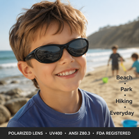 Lunettes de soleil souples pour enfants les plus vendues, avec logo personnalisé, monture souple, verres polarisés TAC