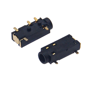 PJ-237 Conector de Audio Estéreo de 2.5mm, Montaje SMT de 5 Pines con Contactos Chapados en Oro y Postes de Montaje, Conector Hembra de Alta Calidad - Product Image 1