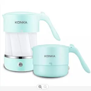 Konka — mini bouilloire électrique pliable de 500ml, pour voyage, hôtel, bureau, bouteille d'eau
