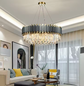 Zeal Lighting Hotel decorativo dorado sala de estar accesorios de iluminación colgantes candelabros de cristal de techo led - Product Image 3