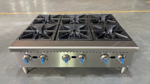 Nouvelle cuisinière à gaz de table 6 brûleurs en acier inoxydable Gaz GPL GN pour <span class=keywords><strong>restaurant</strong></span> et équipement de cuisine d'hôtel - Product Image 6