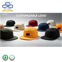 Casquette de golf OEM à 7 panneaux avec logo personnalisé, visière plate classique, pour entraînement et sport décontracté