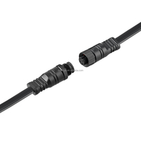 Connecteurs électriques étanches IP67 M12 3P mâle/femelle, câble de capteur, fil, contacts en cuivre 5A, connexions de fils 300V