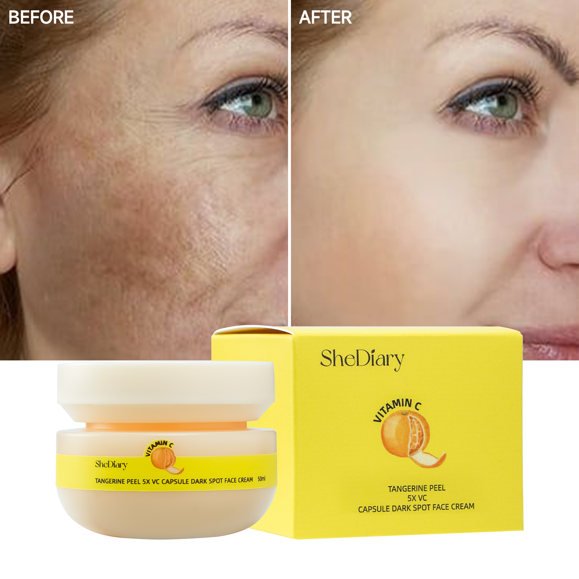 Crème Éclat Nourrissante 5X VC aux Écorces de Mandarine (50ml)