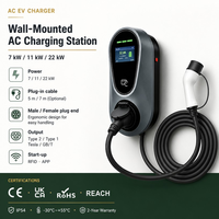 Chargeur EV mural homologué OCPP, modèle de conversion sur pied pour commande en gros, idéal pour les parcs de recharge de flottes de taxis en Amérique du Sud