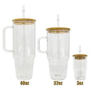 Vaso de Vidrio Transparente de 3oz para Bebidas, Vaso de Doble Pared Preperforado de 3oz, Mini Vaso de Vidrio para Café con Diseño de Bola de Nieve - Product Image 2