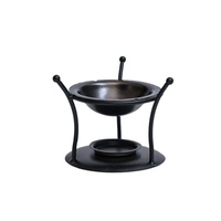 Brûleur d'aromathérapie en fer forgé, brûleur simple pour poudre d'encens et pilules d'encens, brûleur d'huiles essentielles à combustion sèche pour intérieur