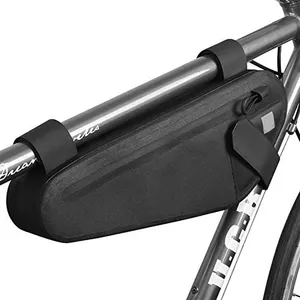 Bolsa de auditoría BSCI, fábrica, totalmente impermeable, alta frecuencia, costura sin costuras, ciclismo, bicicleta, bolsa triangular seca, bolsa de tubo para bicicleta