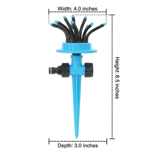 Aspersores de Agua Giratorios de 360 Grados, Herramienta de Riego Multiusos para Jardín con Estacas y Boquillas, Sistema de Aspersores para Enfriamiento de Patio - Product Image 1