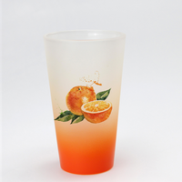 Tasse à boisson pavée de 17oz, 20 pièces, en verre dégradé coloré, coupe en cône, Mug publicitaire, pour boissons, nouvelle collection