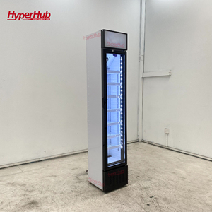 Enfriador de Bebidas con <span class=keywords><strong>Puerta</strong></span> de Vidrio Alta y Delgada, Logotipo Personalizado, Color LED, Enfriamiento Directo por Aire para Panadería, Cine, Salón - Product Image 5
