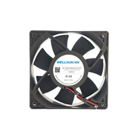 WELLSUNFAN 4 pouces 12V 24V 48V DC Brushless CPU Cooling Fan120x120x38mm 4000RPM Wire Leads Cabinet CNC Axial Cooling Fan