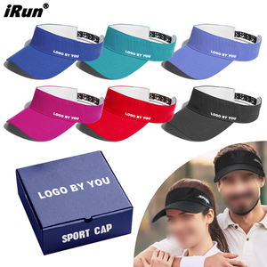 Visera Deportiva Personalizada <span class=keywords><strong>IRun</strong></span> con Logotipo Bordado, Gorra de Visera Ajustable para Hombre y Mujer, para Golf, <span class=keywords><strong>Playa</strong></span> y Actividades al Aire Libre - Product Image 1
