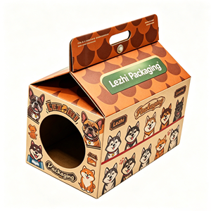 Caja <span class=keywords><strong>de</strong></span> cartón desechable para <span class=keywords><strong>perros</strong></span> con logo personalizado, económica, con asa, para paseos. - Product Image 4
