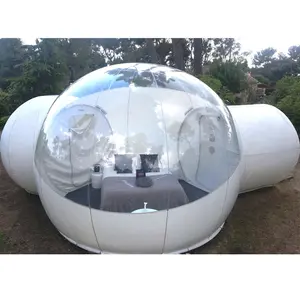 Hôtel <span class=keywords><strong>bulle</strong></span> gonflable transparent à 2 chambres en plein air à vendre avec souffleur silencieux de fabricant chinois - Product Image 1