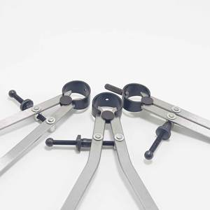 Set kompas pegas untuk pengukuran, 3 buah kualitas tinggi logam dapat disesuaikan di dalam di luar - Product Image 2