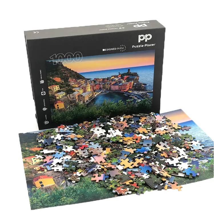 China manufacturer customized OEM rompecabezas 1000 piece jigsaw puzzle for adult