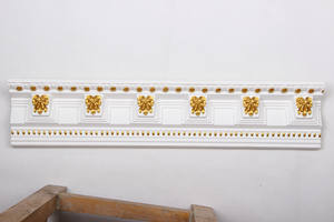 आधुनिक यूरोपीय पॉलीयूरेथेन सोने का मुकुट मोल्डिंग पीप इंटीरियर सजावटी नक्काशीदार कॉर्निस मोल्डिंग जीवन भर के लिए - Product Image 3