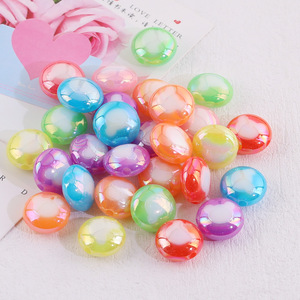 Acrylic Square Loose Beads With Heart Design For Jewelry Making DIY Accessories 10mm Colorful Resin Beads - Product Image 4