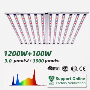 Lampe de culture LED pour plantes ANDY Indoor Farming, commerciale, deux canaux, spectre complet <span class=keywords><strong>UV</strong></span> IR, 4x6 pieds, 12 barres, 1300W - Product Image 1