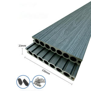 พื้นไม้เทียม WPC รุ่นที่สอง สีเทาอ่อน แบบประกบต่อกัน สำหรับใช้งานกลางแจ้ง - Product Image 1