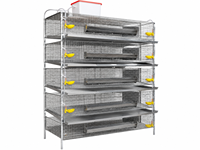 Nouvelle cage à cailles en fil d'acier galvanisé à 5 niveaux pour la production d'œufs avec système d'alimentation, facile à utiliser, garantie 1 an