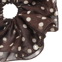 Daou Chouchous pour cheveux surdimensionnés de 23 cm avec pois et perles, accessoires capillaires élégants à haute élasticité pour femmes et filles, pour la décoration