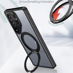 Pour <span class=keywords><strong>Samsung</strong></span> S25 /S24 /S23 Ultra <span class=keywords><strong>360</strong></span> Rotation Fulcrum Shell Support Magnétique Confortable Lisse Mobile Phone Case - Product Image 4