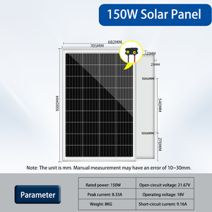 Panel <span class=keywords><strong>Solar</strong></span> Monocristalino para Exteriores, Módulo Fotovoltaico con Salida de 18V-42V y Servicio de Instalación Gratuito, Disponible en Stock, Venta al Por Mayor - Product Image 3