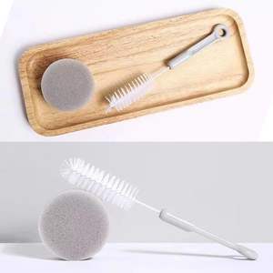 Ensemble de brosses de nettoyage pour fontaine à eau pour animaux de compagnie, rectangulaire gris Q101, détachable, pour chiens et chats - Product Image 1