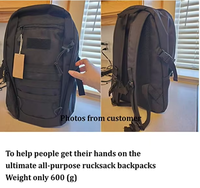 Petit sac à dos d'assaut MOLLE pour la randonnée, sac à dos tactique de chasse, sac à dos imperméable en polyester