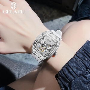 Envío Directo GELATU Reloj de Mujer Mecánico Automático de Lujo, Alta Calidad, Resistente al Agua, Esfera Luminosa con Diamantes, Elegante Tourbillon - Product Image 6