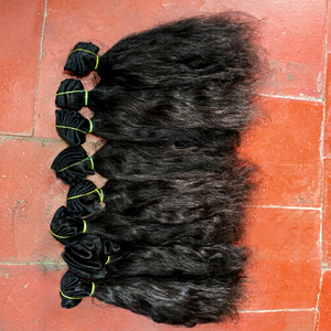 High Quality 12 Inch Indian Natural Wavy Remy Virgin Human Hair Extensions 100g Machine Double Weft No Shedding No <b>Tangled</b> - Product Image 1