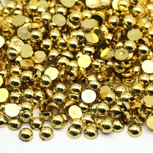 Wholesale High Quality 10mm AB Colors Flat Back Half Pearls <strong>Beads</strong> for Clothing Decoration - Product Image 4