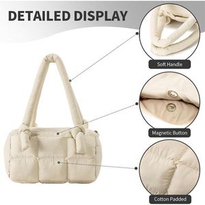 High Quality Large Capacity Daily Use Soft Nylon Women Quilted <b>Crossbody</b> <b>Bag</b> Light Weight Puffer Shoulder <b>Bag</b> - Product Image 3