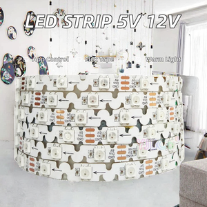 <span class=keywords><strong>Ws2812</strong></span> Sk6812 S-Loại 5V 12V Địa Chỉ <span class=keywords><strong>LED</strong></span> Strip 60/84 Đèn <span class=keywords><strong>Led</strong></span>/M RGB Pixel Mic Bendable Ánh Sáng Băng Thông Minh 6Mm Pcb <span class=keywords><strong>3535</strong></span> 5050 Hẹp - Product Image 2