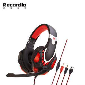 GAE-870 <span class=keywords><strong>Micro</strong></span> Casque <span class=keywords><strong>PS4</strong></span> Ordinateur Dédié Jeu Lumineux Casque DJ Casque Écouteurs Sport - Product Image 1