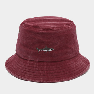 Chapeau de <span class=keywords><strong>pêcheur</strong></span> vintage délavé avec logo brodé et motif requin, 1 pièce, décontracté, pour hommes et femmes - Product Image 4