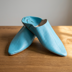 Sandales pour femmes en tissu synthétique bleu, légères, à bout pointu, pour l'intérieur, toutes saisons - Product Image 2