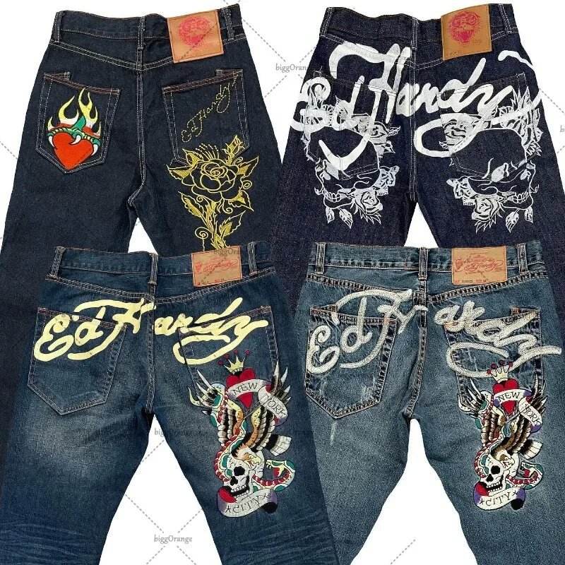 Jeans con cruces Vaqueros elegantes para hombres y mujeres