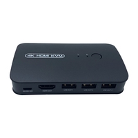 Commutateur KVM DT-HK201 2 entrées 1 sortie 4K 30Hz HDMI USB2.0 2x1 pour 2 PC partageant moniteur, souris et clavier