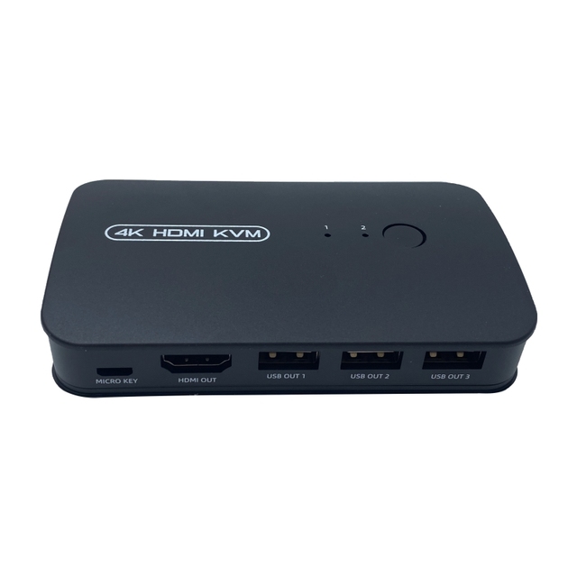 DT-HK201 2 in 1 Out 4K 30Hz HDMI USB2.0 KVM Switcher 2x1 for 2 PC Share Monitor Mouse Keyboard