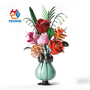 13069 Blocs <span class=keywords><strong>de</strong></span> construction <span class=keywords><strong>de</strong></span> <span class=keywords><strong>bouquet</strong></span> <span class=keywords><strong>de</strong></span> fleurs créatif, plante, <span class=keywords><strong>rose</strong></span> romantique, briques modèle, jouets DIY pour enfants, cadeaux romantiques pour la Saint-Valentin pour adultes - Product Image 1